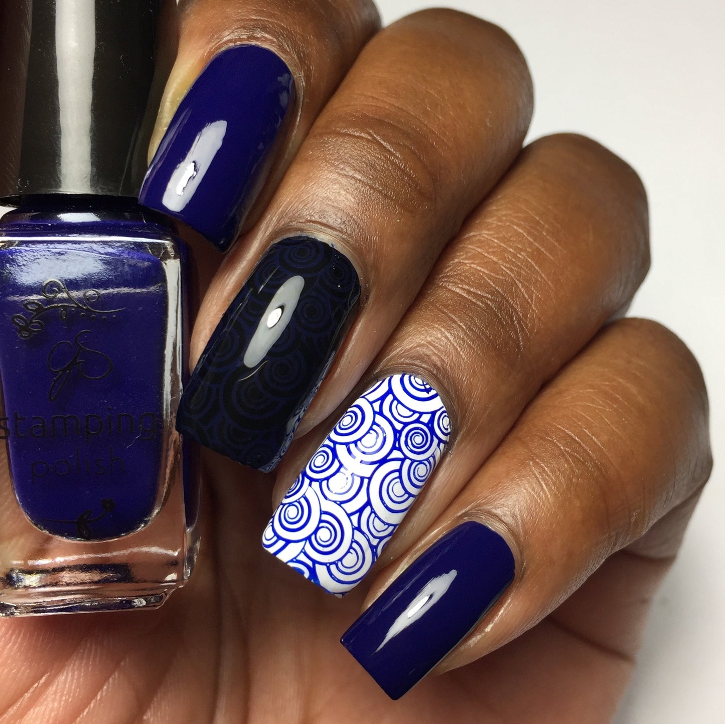 #13 Storm Pirate - Nail Stamping Color (5 Free Formula) Polish Clear Jelly Stamper 