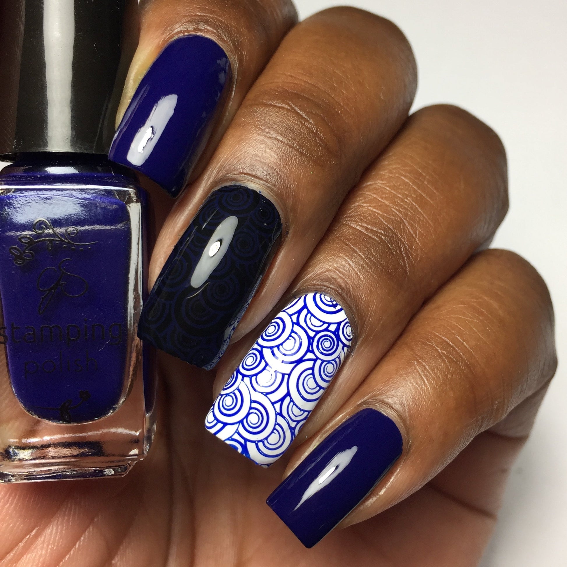 #13 Storm Pirate - Nail Stamping Color (5 Free Formula) Polish Clear Jelly Stamper 