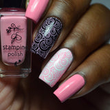 #21 Bubble Pop Pink - Nail Stamping Color (5 Free Formula) Polish Clear Jelly Stamper 
