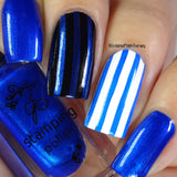 #32 Blue Right on By - Nail Stamping Color (5 Free Formula) Polish Clear Jelly Stamper 