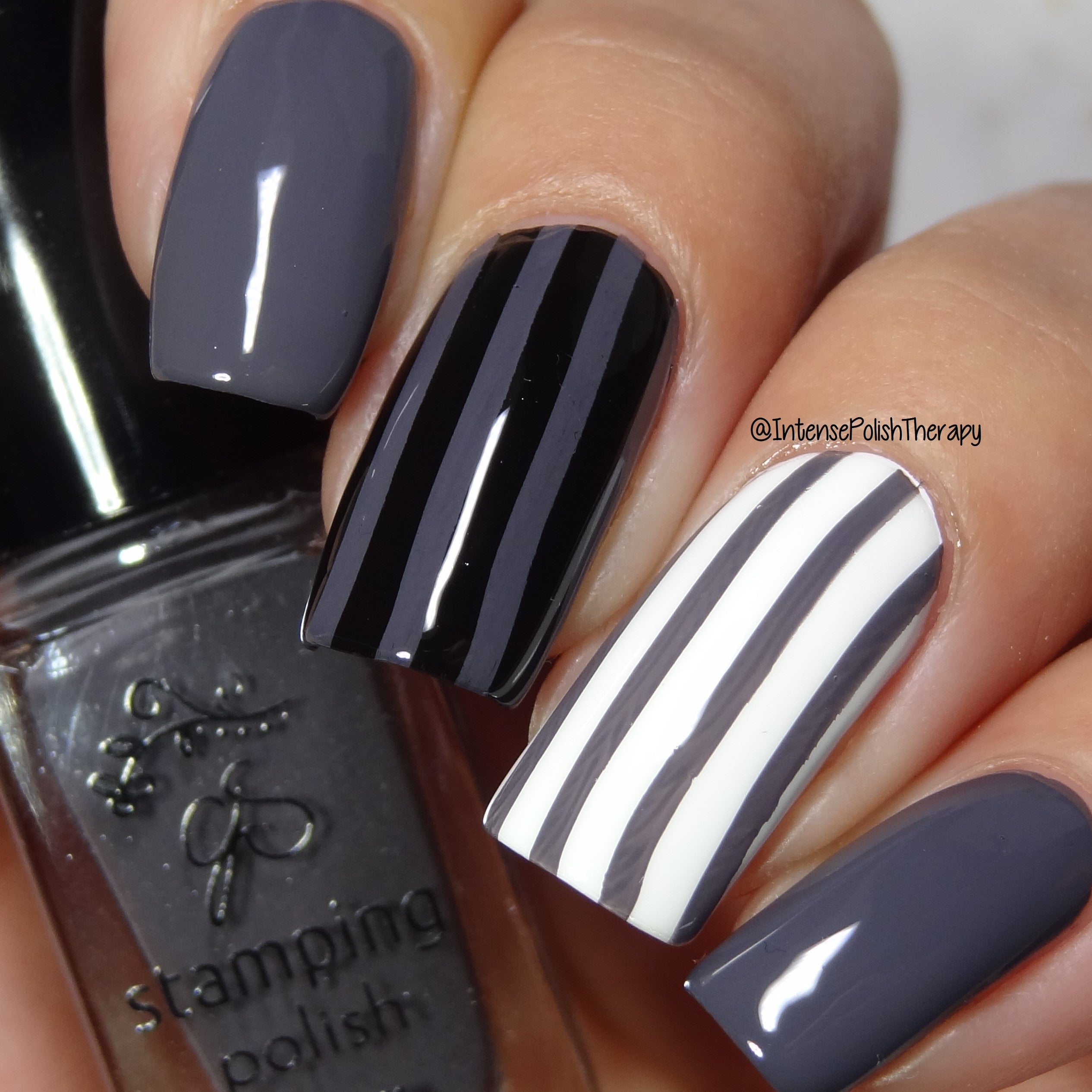 #42 Slate Grey - Nail Stamping Color (5 Free Formula) Polish Clear Jelly Stamper 