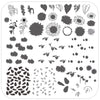 Sunflowers (CjS-163) Steel Stamping Plate 8 x 8 Clear Jelly Stamper 