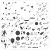Hello Universe (CjS-161) Steel Stamping Plate 8 x 8 Clear Jelly Stamper 
