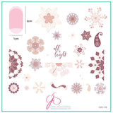 All Is Bright (CjSC-59) Steel Nail Art Stamping Plate