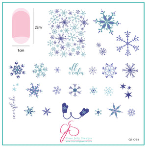 All Is Calm (CjSC-58) Steel Nail Art Stamping Plate