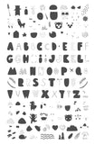 Alphabet - Bubble Letter Forest (CjS-231) Steel Nail Art Stamping Plate