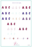 Alphabet - Party (CjS-230) Steel Nail Art Stamping Plate