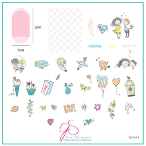 Be Mine (CjSV-29) Steel Nail Art Stamping Plate