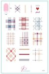 Build Your Own Plaid (CjS-276) Steel Nail Art Stamping Plate