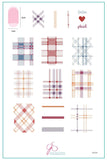 Build Your Own Plaid (CjS-276) Steel Nail Art Stamping Plate