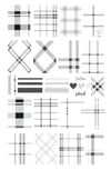 Build Your Own Plaid (CjS-276) Steel Nail Art Stamping Plate