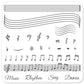 Music and Notes (CjS-11) - Steel Nail Art Stamping Plate 6x6 Clear Jelly Stamper 