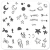 Sea and Stars Doodle (CjS-19) - Steel Nail Art Stamping Plate 6x6 Clear Jelly Stamper 