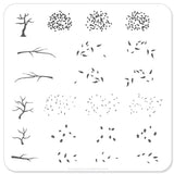Trees Trees Trees (CjS-27) - Steel Nail Art Stamping Plate 6x6 Clear Jelly Stamper 