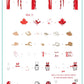 layered-nail-art-stamping-plate-how-to-card-with-colorful-canada-designs-maple-leaves-moose-beaver-provinces-and-words-for-nail-art