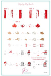 Canada Day (CjS-257) Steel Nail Art Layered Stamping Plate