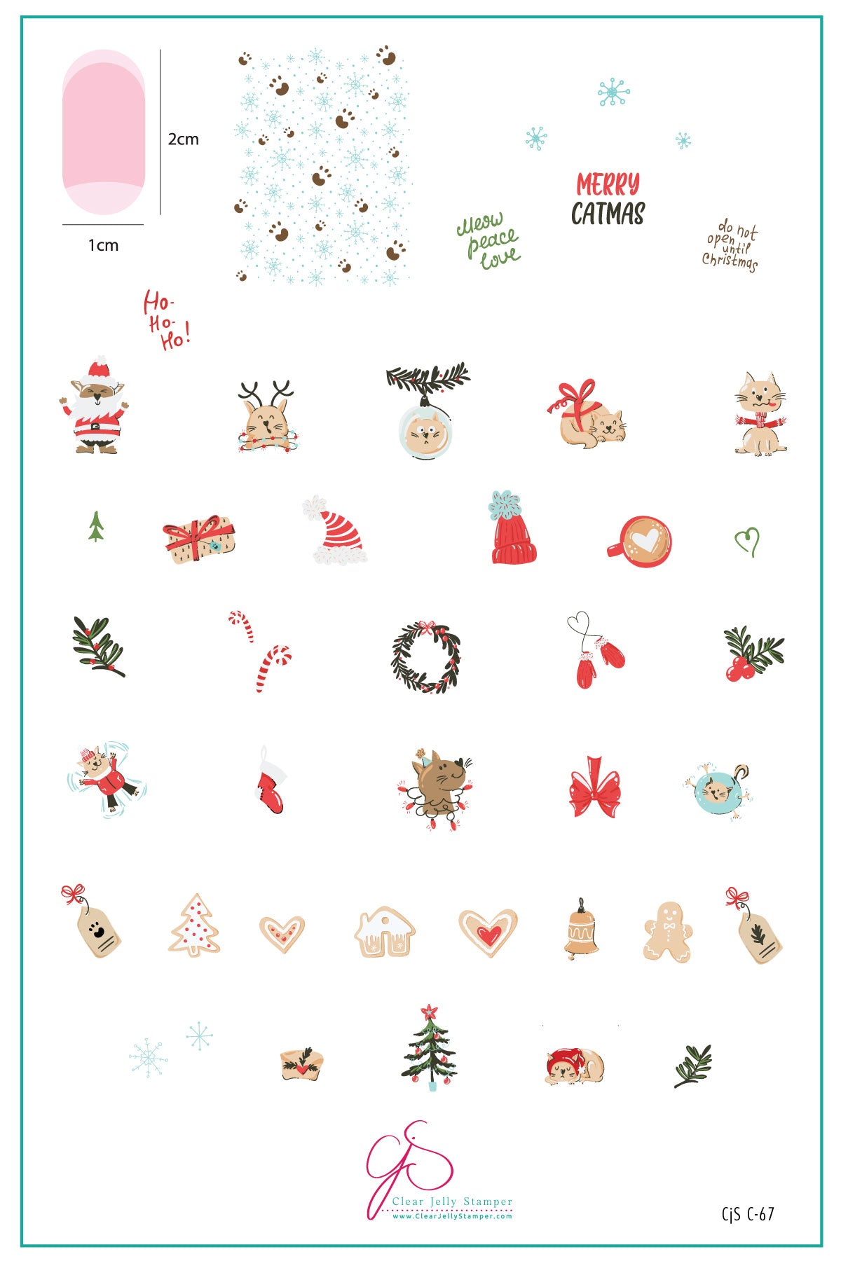 Catmas (CjSC-67) Steel Nail Art Stamping Plate