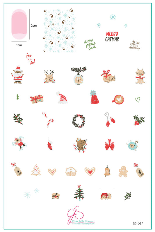 Catmas (CjSC-67) Steel Nail Art Stamping Plate