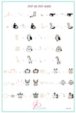 Celestial Zoo (CjS-225) Steel Nail Art Stamping Plate