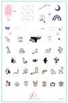 Celestial Zoo (CjS-225) Steel Nail Art Stamping Plate