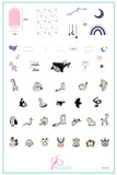 Celestial Zoo (CjS-225) Steel Nail Art Stamping Plate
