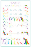 Chasing Rainbows (CjS-296) Steel Nail Art Stamping Plate