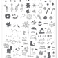 Under the Mistletoe (CjSC-10) - Upadaisy - Steel Nail Art Stamping Plate 14 x 9 Clear Jelly Stamper 