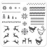 Christmas Sweater (CjSC-02) - Steel Nail Art Stamping Plate 6x6 Clear Jelly Stamper 