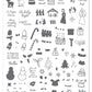 Baby Its Cold (CjSC-11) - Steel Nail Art Stamping Plate 14 x 9 Clear Jelly Stamper 