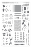 Purl Gurl (CjSC-15) - Steel Nail Art Stamping Plate 14 x 9 Clear Jelly Stamper 