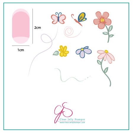 Infinite Flower (CjS-04) - Steel Nail Art Stamping Plate 6x6 Clear Jelly Stamper Plate 