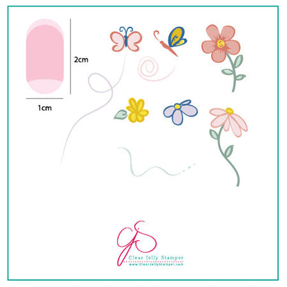 Infinite Flower (CjS-04) - Steel Nail Art Stamping Plate 6x6 Clear Jelly Stamper Plate 