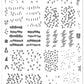 Whispers 1 (CjS-105) Steel Nail Art Stamping Plate 14 x 9 Clear Jelly Stamper 