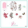 Lovely Lilies (CjS-109) Steel Nail Art Stamping Plate 6x6 Clear Jelly Stamper 