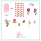 Tu Many Tulips (CjS-111) Steel Stamping Plate 6x6 Clear Jelly Stamper 