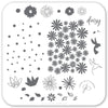 Daisy Do, Daisy Don't (CjS-113) Steel Stamping Plate 6x6 Clear Jelly Stamper 