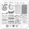 Lil' Boho Life (Cjs-116) Steel Nail Art Stamping Plate 6x6 Clear Jelly Stamper 