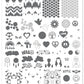 Hippie Harmony (CjS-117) Steel Nail Art Stamping Plate 14 x 9 Clear Jelly Stamper 
