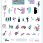 5-6-7-8... (CjS-119) Steel Nail Art Stamping Plate 14 x 9 Clear Jelly Stamper 