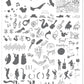 5-6-7-8... (CjS-119) Steel Nail Art Stamping Plate 14 x 9 Clear Jelly Stamper 