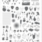 Rock On! (CjS-121) Steel Nail Art Stamping Plate 14 x 9 Clear Jelly Stamper 