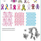 All For A Cause (CjS-125) Steel Nail Art Stamping Plate 14 x 9 Clear Jelly Stamper 