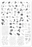 Autumn is Here! (CjS-135) Steel Nail Art Stamping Plate 14 x 9 Clear Jelly Stamper 