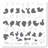 Mod Life Series - Wildlife (CjS-139) Steel Nail Art Stamping Plate 8 x 8 Clear Jelly Stamper 