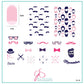 Hippest Movember (CjS-142) Steel Nail Art Stamping Plate 8 x 8 Clear Jelly Stamper 