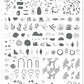 Mod Life Series - Minimalist (CjS-153) Steel Stamping Plate 14 x 9 Clear Jelly Stamper 