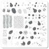 Mod Life Series - Just Picked (CjS-154) Steel Nail Art Stamping Plate 8 x 8 Clear Jelly Stamper 