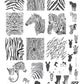 Wild Kingdom - Zebra (CjS-175) Steel Stamping Plate 14 x 9 Clear Jelly Stamper 