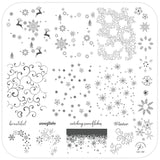 Catching Snowflakes (CjS-180) Steel Stamping Plate 8 x 8 Clear Jelly Stamper 