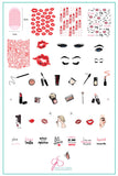 But First, Makeup (CjS-189) Steel Stamping Nail Art Plate 14 x 9 Clear Jelly Stamper 